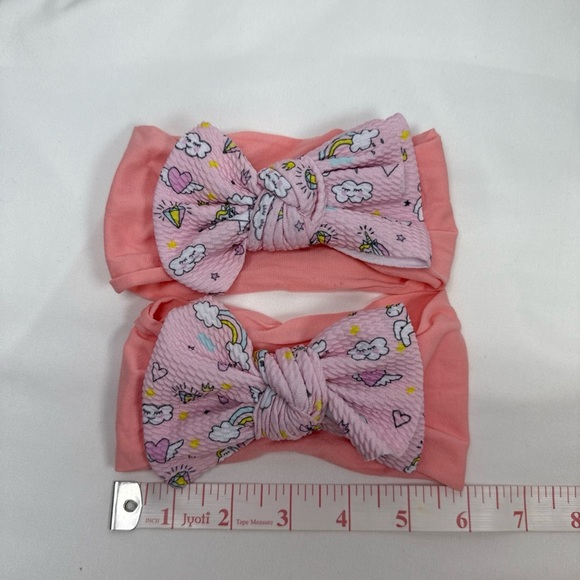 Pink Baby Headband Set with Bow - Picture 1 of 6